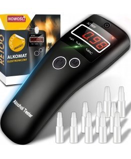 Retoo Wireless Electronic LCD Breathalyzer with 10 Mouthpieces