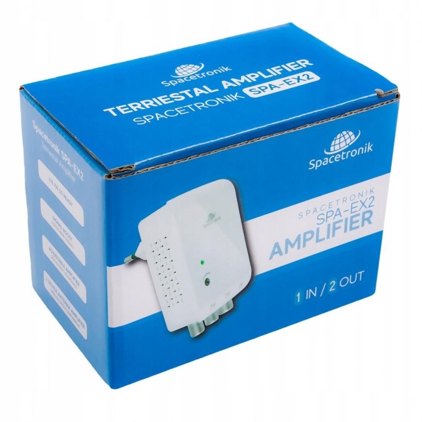 Spacetronik Усилитель ТВ DVB-T2/C для розетки 2x ТВ SPA-EX2