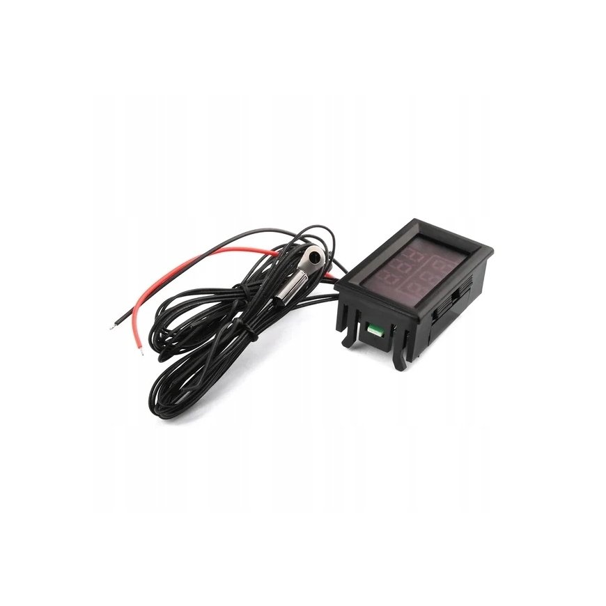 OEM Skydinis thermometer with probe – DC 4-28V – 55 ~ + 120°C – Two channels – Red/Green – 2