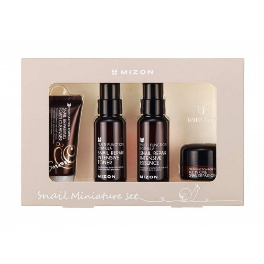 Mini vaizdo priežiūros priemonių rinkinys Mizon Snail Miniature Set – 2