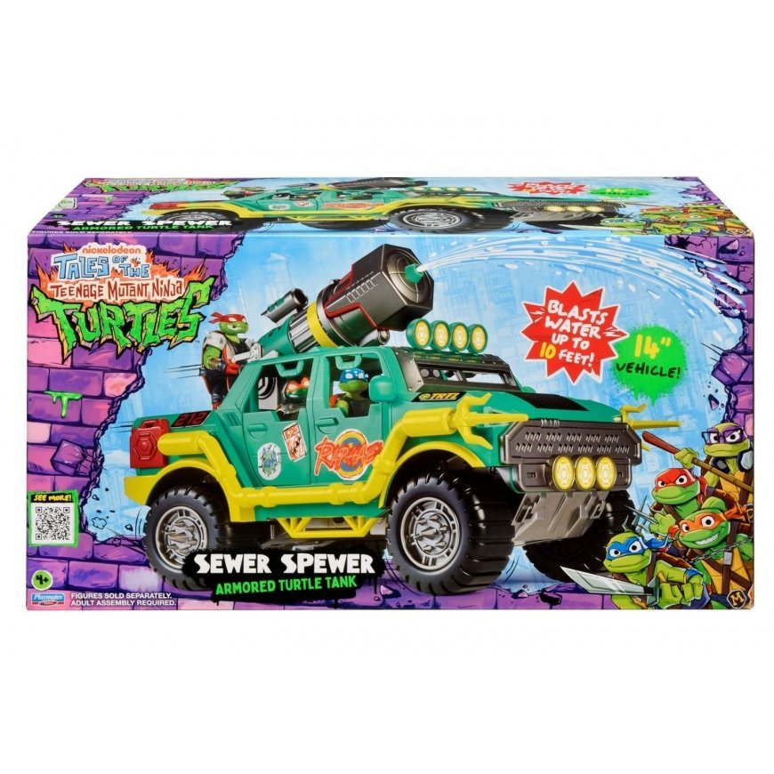 TMNT-tankki veden ruiskulla Sewer Spewer, 84358