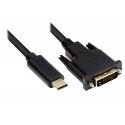 Alcasa GC-M0110 vaizdo kabelio adapteris 2 m C tipo USB DVI-D Juoda