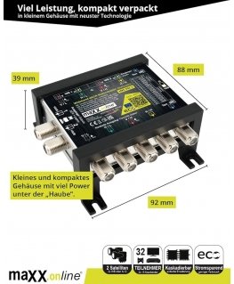 Multiswitch Unicable II Johansson 9734PL 2x 16 UB