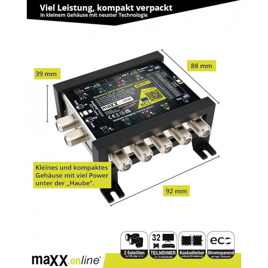 Multiswitch Unicable II Johansson 9734PL 2x 16 UB