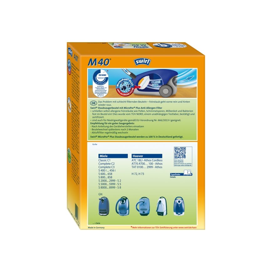 Swirl M40 Tolmukott Universaalne – 2