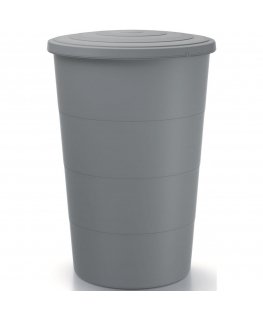 Prosperplast „Compacta B Duo“ roskisdunk, musta, kierrätettävä, tilavuus 40 l, yksi osasto, kaksi kantta, seinään asennettava, N