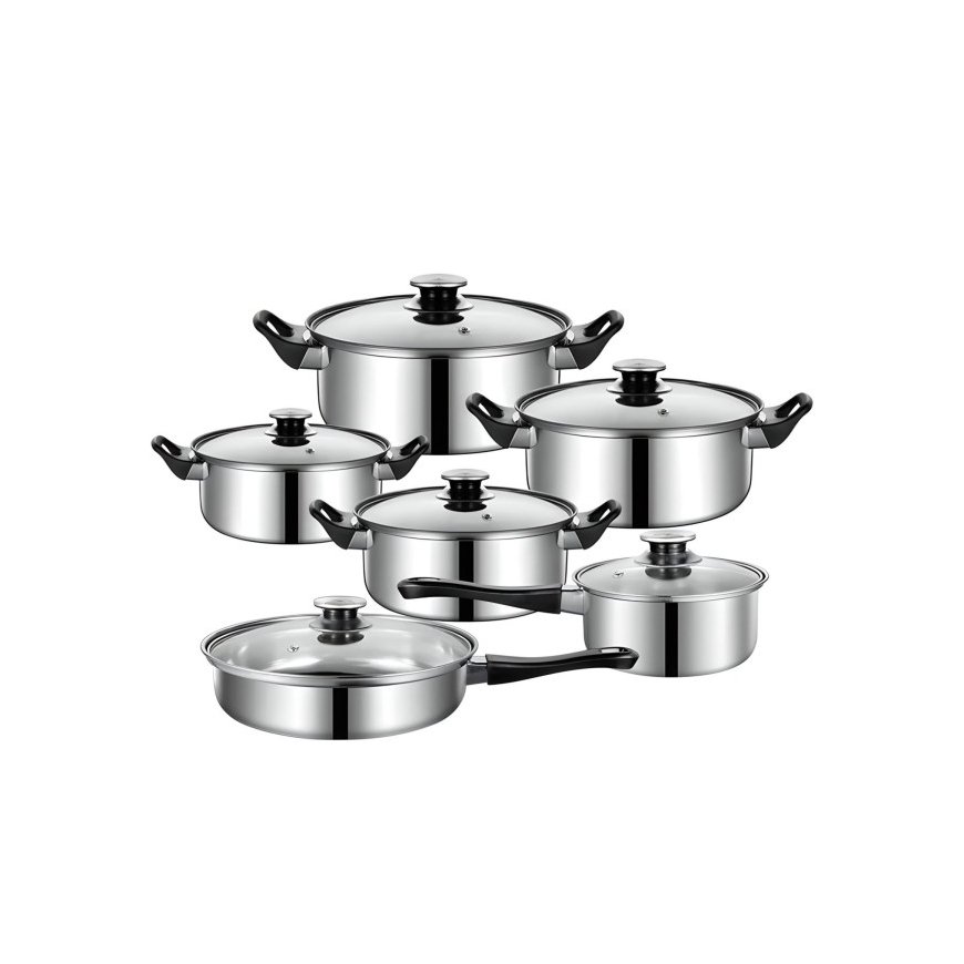 Retoo Folding Pot Set with Lids and Frying Pan - 12 pcs. – 2