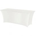 Rectangular Tablecloth Non-Iron 150x760cm Jersey Fabric White - Hendi 814390 Rectangular Tablecloth Non-Iron 150x760cm Jersey Fabric White - Hendi 814390
