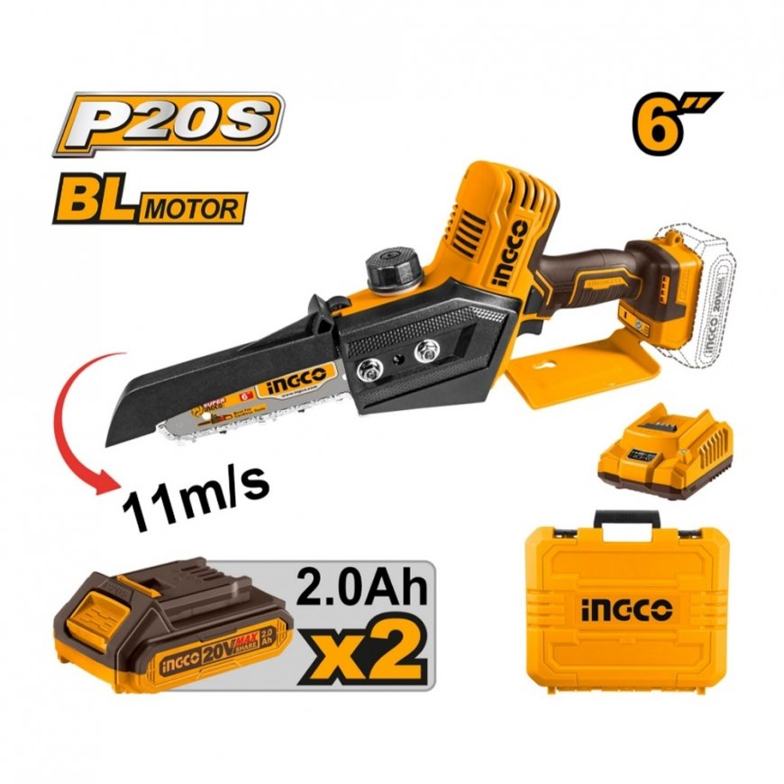 INGCO mini akku kettsaw 6" koos 2 akuga ja laadijaga – 2