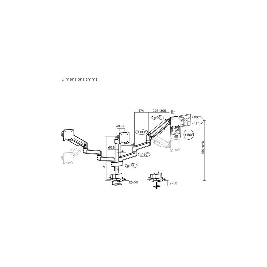 Spacetronik Monitoriteline SPASSH130S
