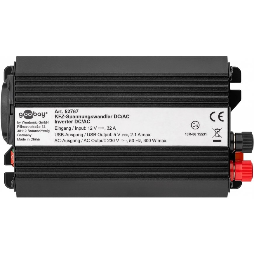 Goobay 52767 toiteadapter ja vaheldi Automaatne 300 W Must – 5