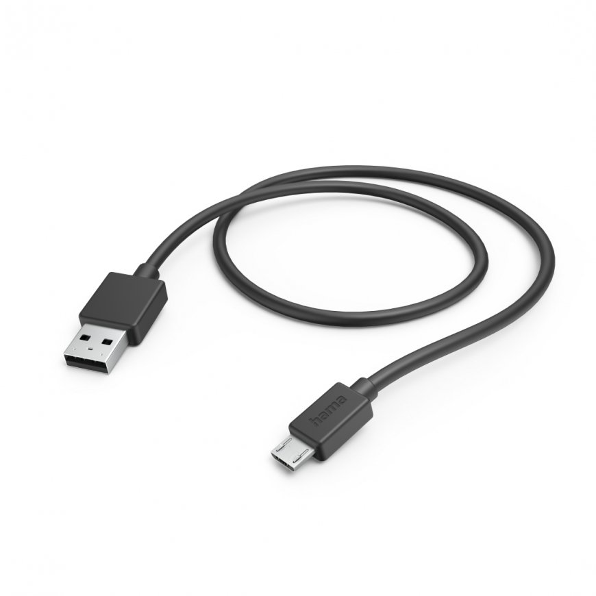 Hama 00201584 USB kabelis USB 2.0 1 m Micro-USB A USB A Juoda