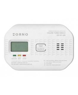 Orno Carbon Monoxide Detector with Batteries, 2xAA, Sensor Lifetime 10 Years