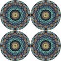 Bertoni 4D Round Table Coasters Set - BARCELONA Bertoni 4D Round Table Coasters Set - BARCELONA