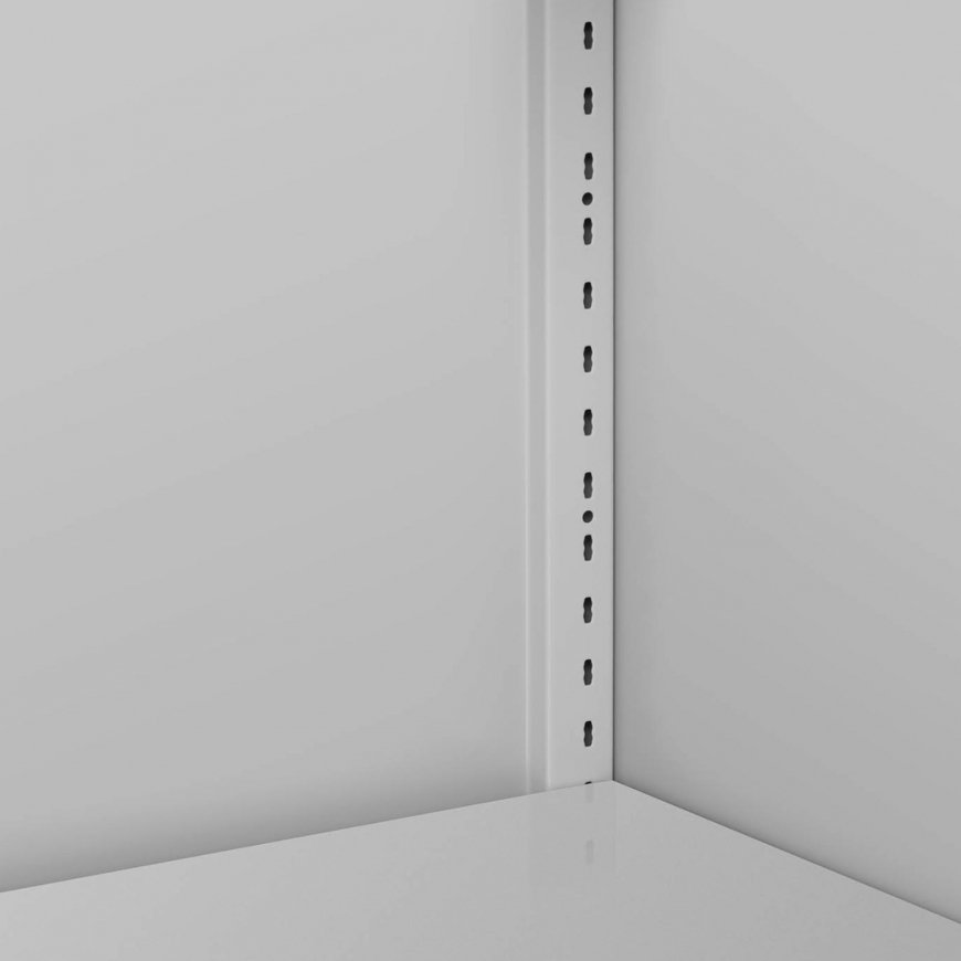 Frommstarck Metal Filing Cabinet, 4 Shelves with Hinged Doors, Height 180 cm, GREY