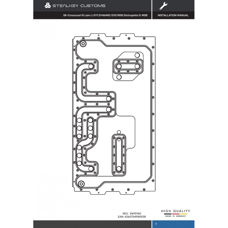 Stealkey Customs SK-Crosscool III Lian Li O11 DYNAMIC EVO RGB Distroplate D-RGB – 2