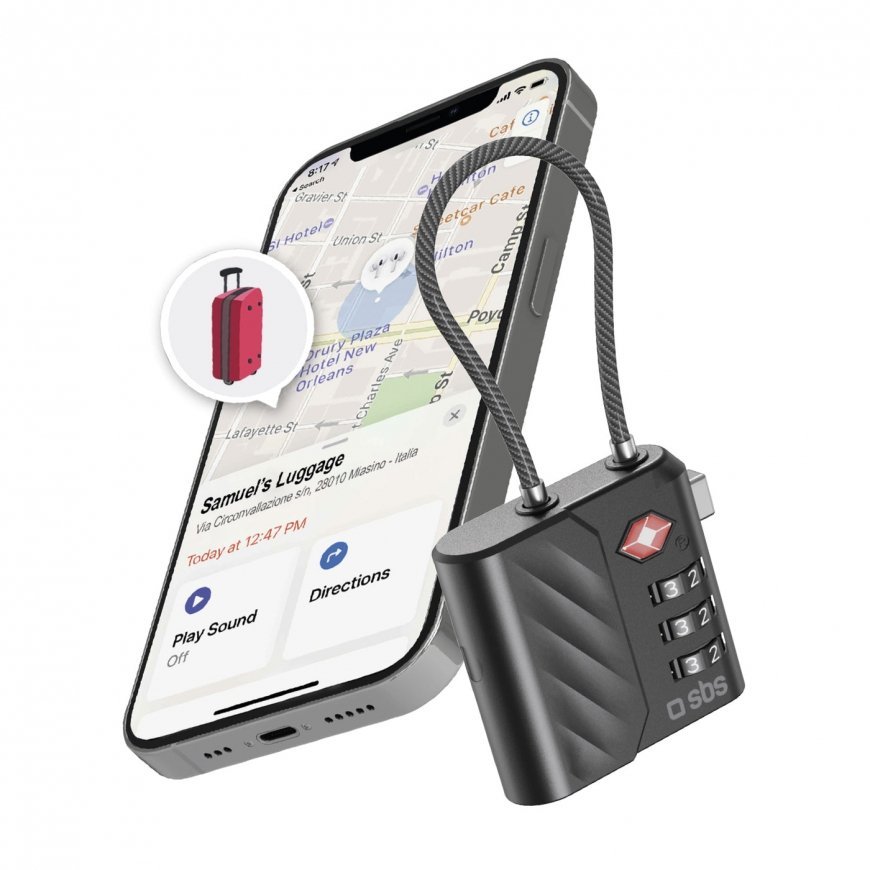 SBS TEFINDLOCK luggage lock/alarm Luggage combination lock Black – 2