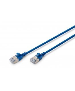 Digitus CAT 6A F-FTP Slim patch cable, 0.5m, blue