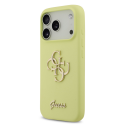 Guess Liquid Silicone 4G Metal Logo Case for iPhone 17 Pro Yello