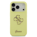 Guess Liquid Silicone 4G Metal Logo Case for iPhone 17 Pro Yello