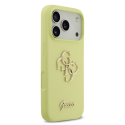 Guess Liquid Silicone 4G Metal Logo Case for iPhone 17 Pro Yello