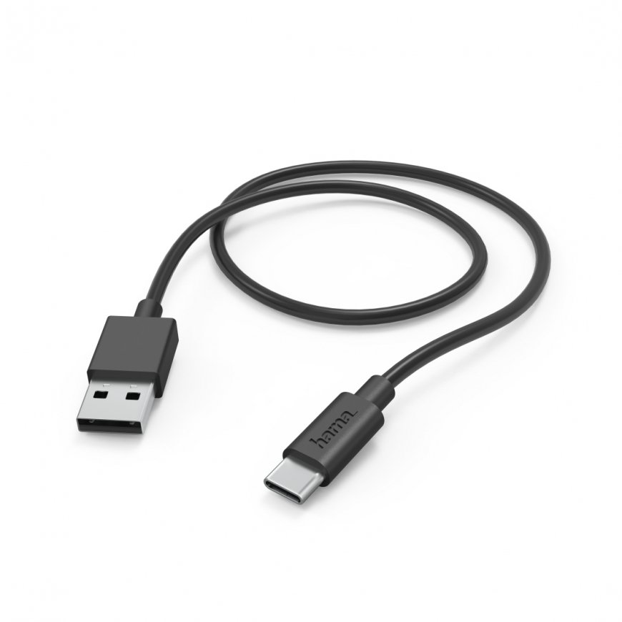 Hama 00201594 USB-kaapeli USB 2.0 1 m USB A USB C musta