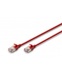 Digitus CAT 6A F-FTP Slim patch cable, 1m, red