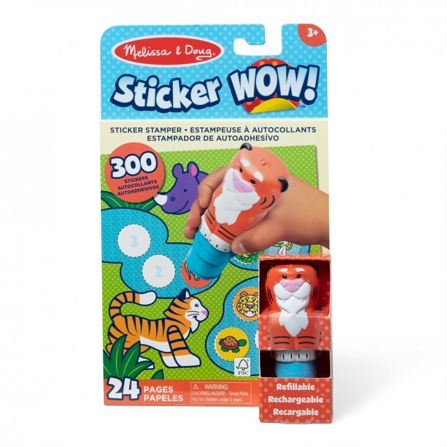 MELISSA & DOUG Sticker WOW! Tarralehtiö Tiikeri – 5