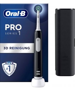Oral-B Pro 1 Cross Action Aikuinen Pyörivä/värähtelevä hammasharja musta
