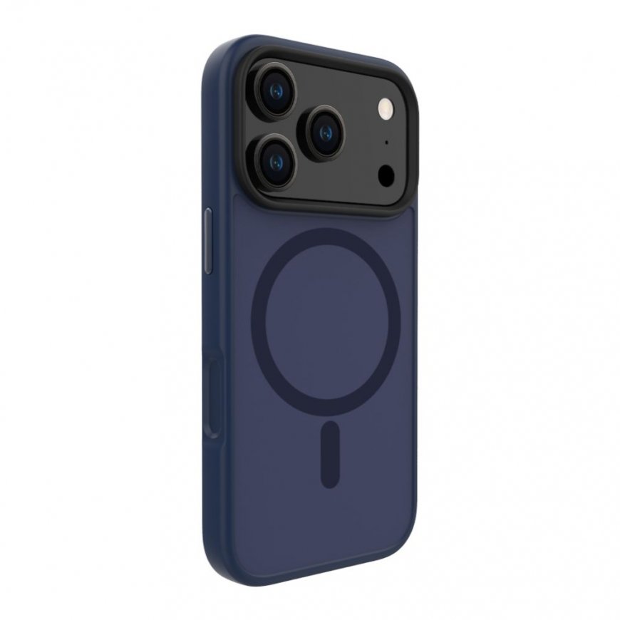 Apple iPhone 17 Pro hibrīda vāks ar MagSafe PC+TPU zilā krāsā