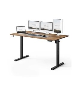 Spacetronik Buddy 06 table with manual adjustment, white wood