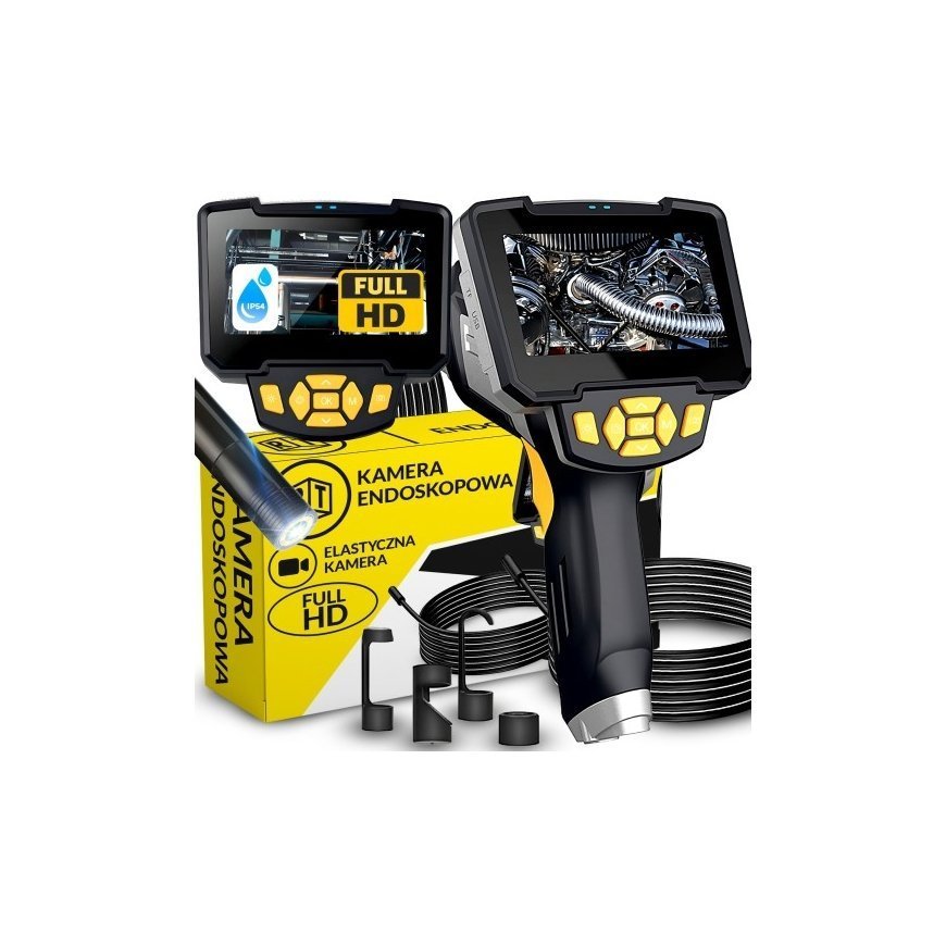 Retoo Workshop Inspection Camera Endoscope with 4 Attachments, Full HD LCD LED