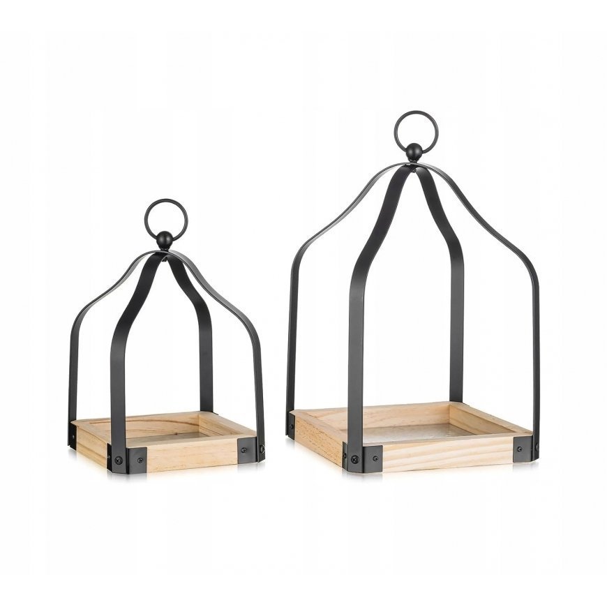 Mondex Since 1986 R LOKKE Complete 2 Lanterns XL 32x27.5x65cm L 23x19.5x49cm
