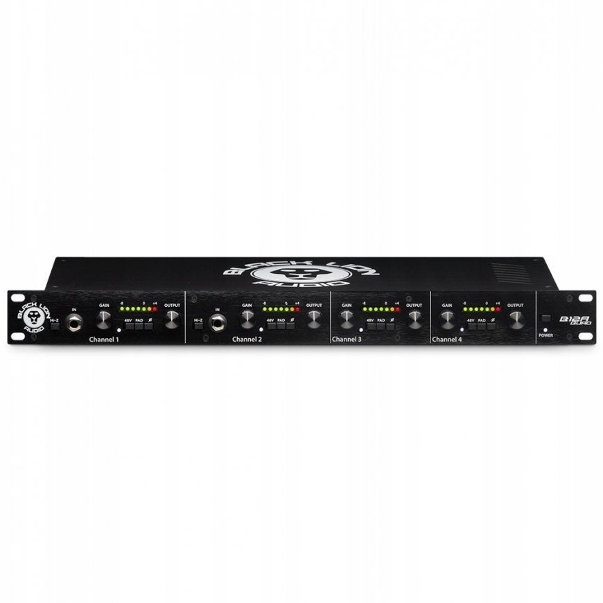 Black Lion Audio „Juodas Lion B12A Quad“ – 4 kanalų mikrofono stiprintuvas – 2