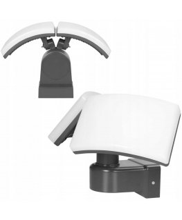 Orno TOS DUO LED 2x20W dual garden projector, 2x1600lm, IP65, 4000K, PC, gray