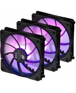 Blackstorm Luna UF120 ARGB PWM Reverse -fan package, black, 120 mm, 3 pcs