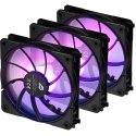 Blackstorm Luna UF120 ARGB PWM tagurpidi ventilaatorite komplekt, must, 120 mm, 3 tk Blackstorm Luna UF120 ARGB PWM tagurpidi ventilaatorite komplekt, must, 120 mm, 3 tk