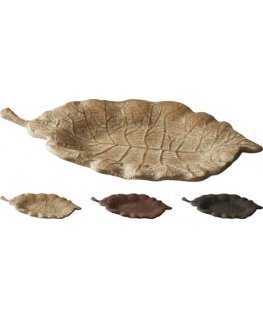 Mondex DECORATIVE PLATE LEAF 35.5X21CM