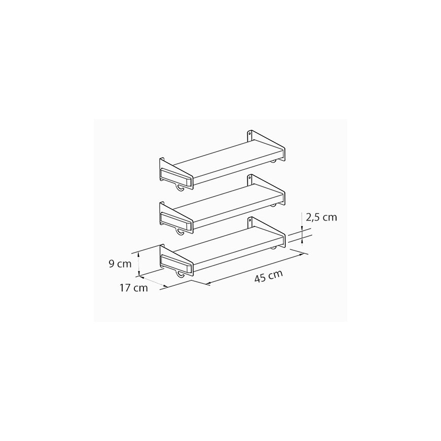 Spacetronik SPB-134L sieniska plaukts 3 gab. – 2