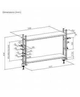 Spacetronik SPB-120BB 140 stalo prailginimas
