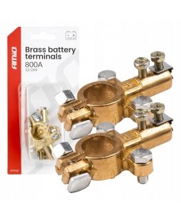 Аккумуляторные клеммы медные 800 A, 2 шт, amio-04390