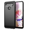 TakeMe супер тонкий и прочный TPU чехол-крышка с эффектом КАРБОНА для LG K41s / K51s Черный TakeMe супер тонкий и прочный TPU чехол-крышка с эффектом КАРБОНА для LG K41s / K51s Черный