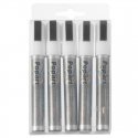 White marker pens, tip size 2-6mm, set of 5 - Hendi 664209 White marker pens, tip size 2-6mm, set of 5 - Hendi 664209