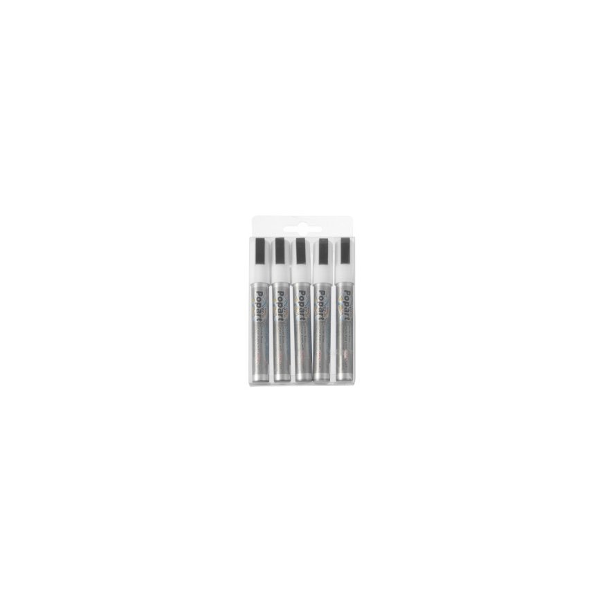 White marker pens, tip size 2-6mm, set of 5 - Hendi 664209 – 2