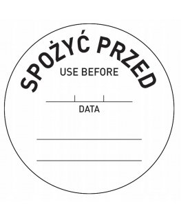 Safety labels used up to PL EN 500 pcs. Hendi 850145