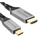 USB-C 3.1 HDMI 4K -johto Spacetronik KCH-SPA030, 3m USB-C 3.1 HDMI 4K -johto Spacetronik KCH-SPA030, 3m