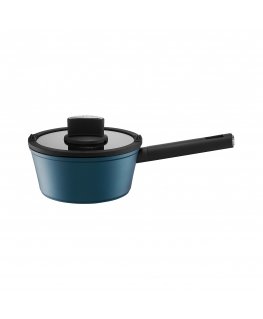 Katls ar vāku, pārklāts ar „Qualum Basic Azzurro“ pārklājumu, 18 cm, AMBITION