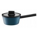 Puodas su dangčiu, padengtu „Qualum Basic Azzurro“ danga, 18 cm, AMBITION Puodas su dangčiu, padengtu „Qualum Basic Azzurro“ danga, 18 cm, AMBITION