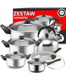 Retoo Cooking Pot Set with Lids, Kettle, Frying Pan, GAS INDUCTION - 11 pcs.