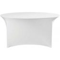 Round tablecloth, unpadded, 180 cm diameter, jersey fabric, white - Hendi 814451 Round tablecloth, unpadded, 180 cm diameter, jersey fabric, white - Hendi 814451